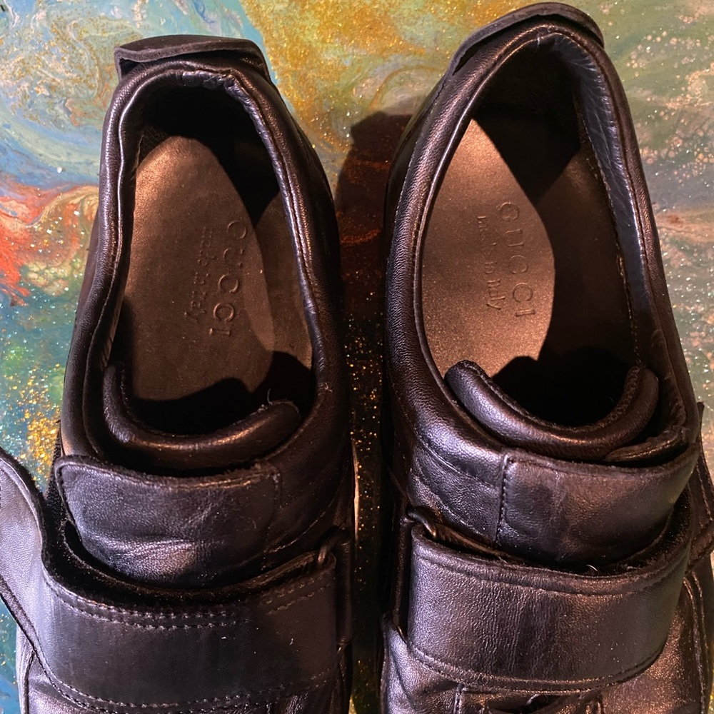 Vintage GUCCI Men's Black Leather Shoes SIZE 10 D - Picture 5 of 12